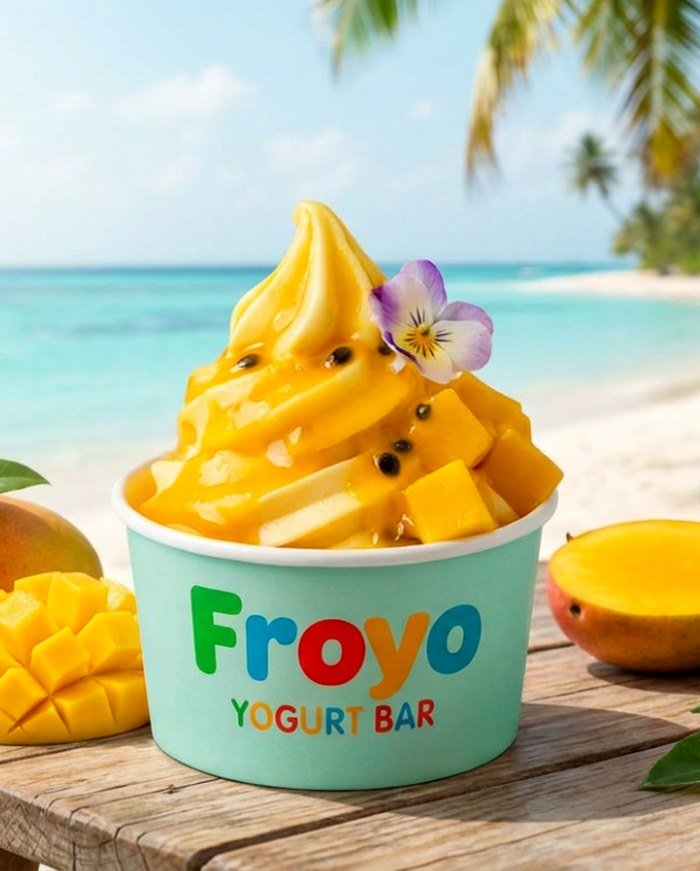 Cupă Surprise Flavor Mango Passion FroYo Bliss