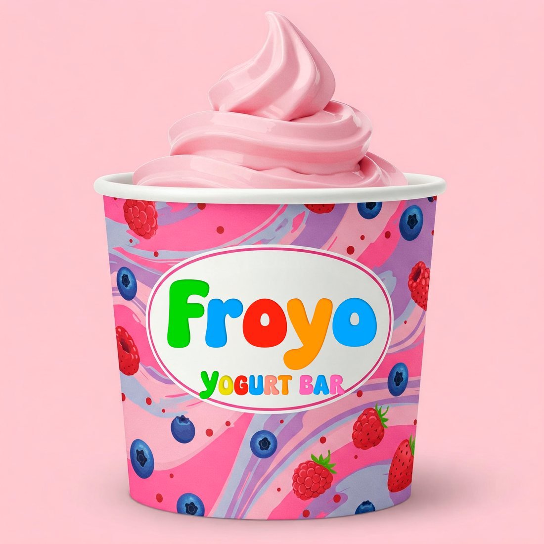 Cupă FroYo Bliss cu iaurt înghețat de fructe de pădure